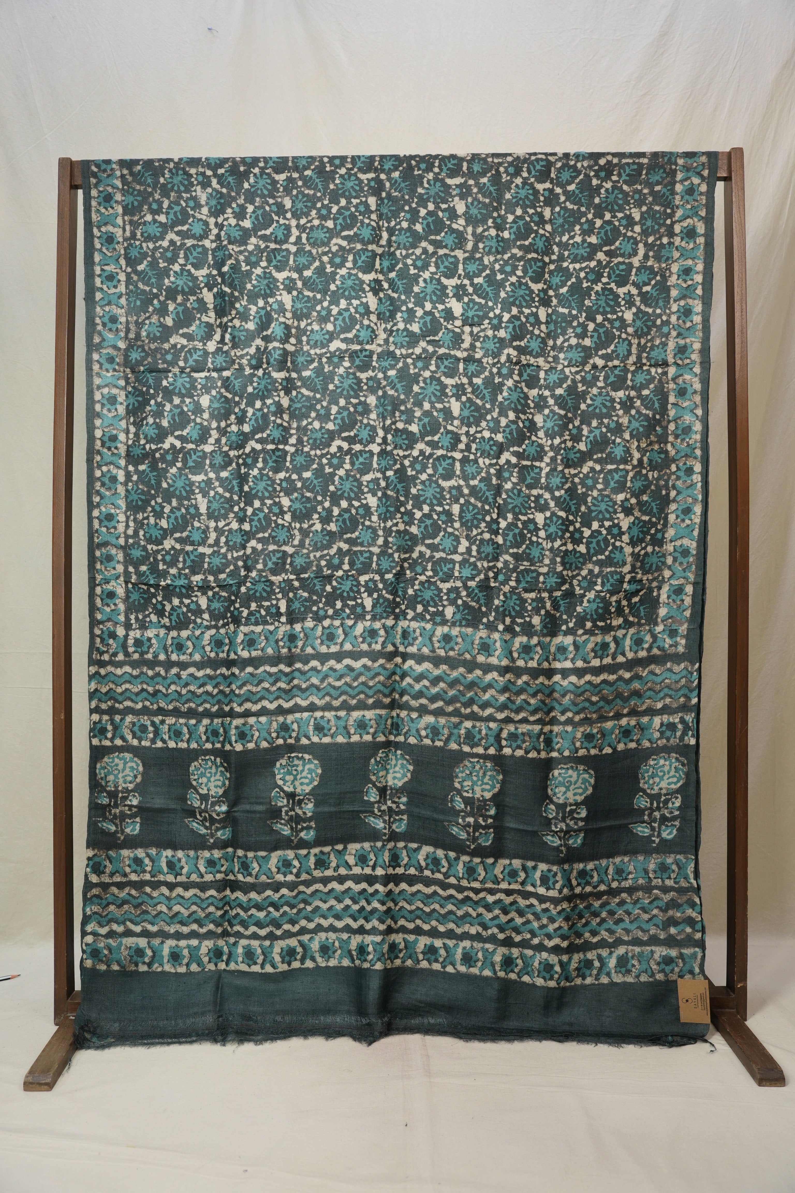 Rama Green HBP Tussar Silk Saree - SRRGHTSS735