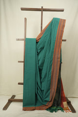 Green Cotton IIkal Saree - SRGCIS1083