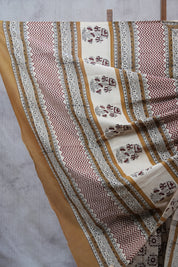 Cream HBP Cotton Saree - SRCCS2345