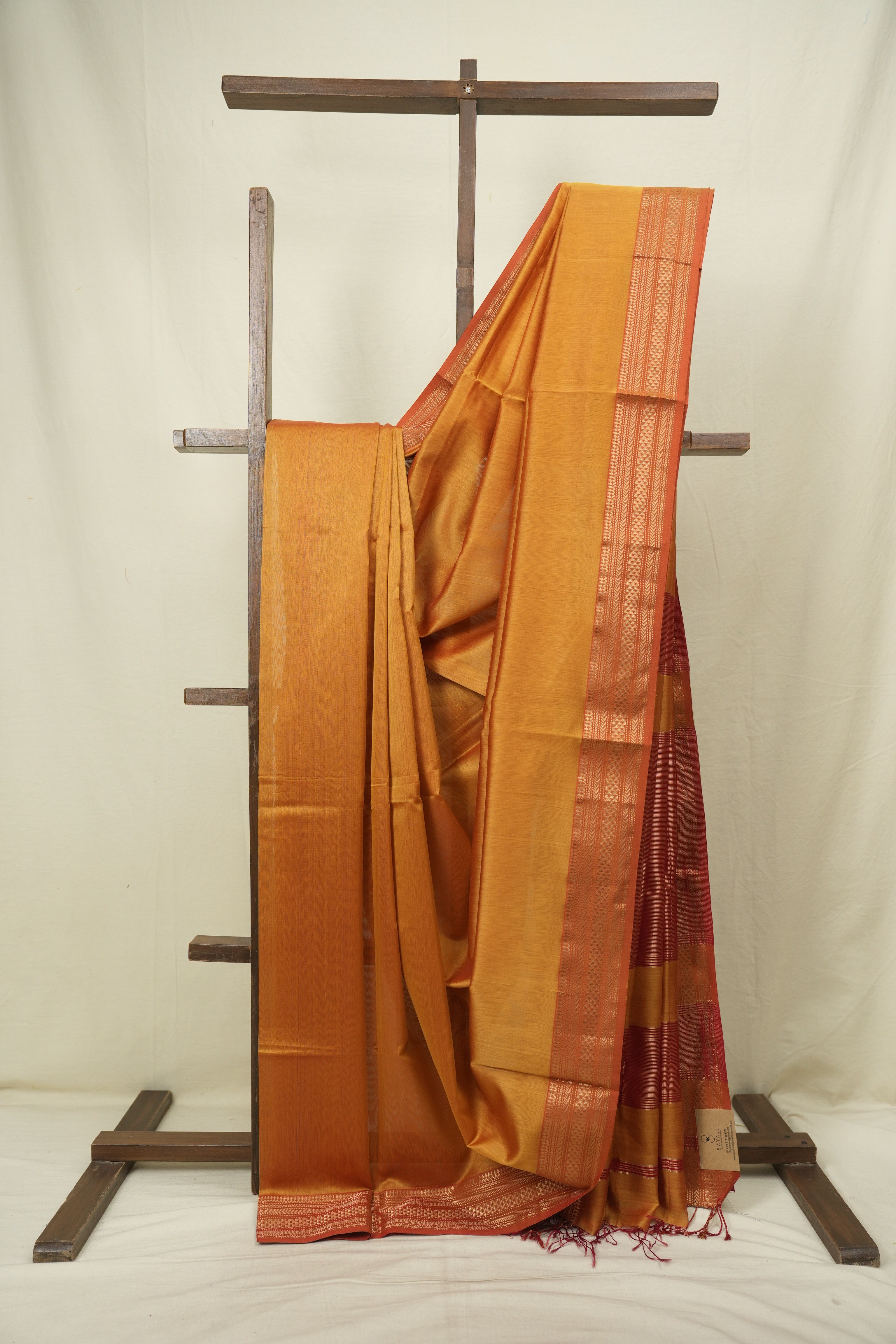 Yellow Maheshwari Saree- SRYMS1359