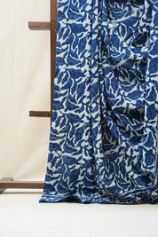 Indigo HBP Cotton Saree - SRICS2696