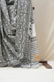 Grey HBP Cotton Saree - SRGCS2640