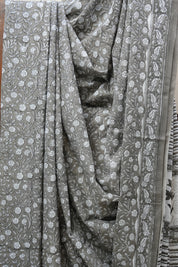 Grey HBP Cotton Saree - SRGCS2640