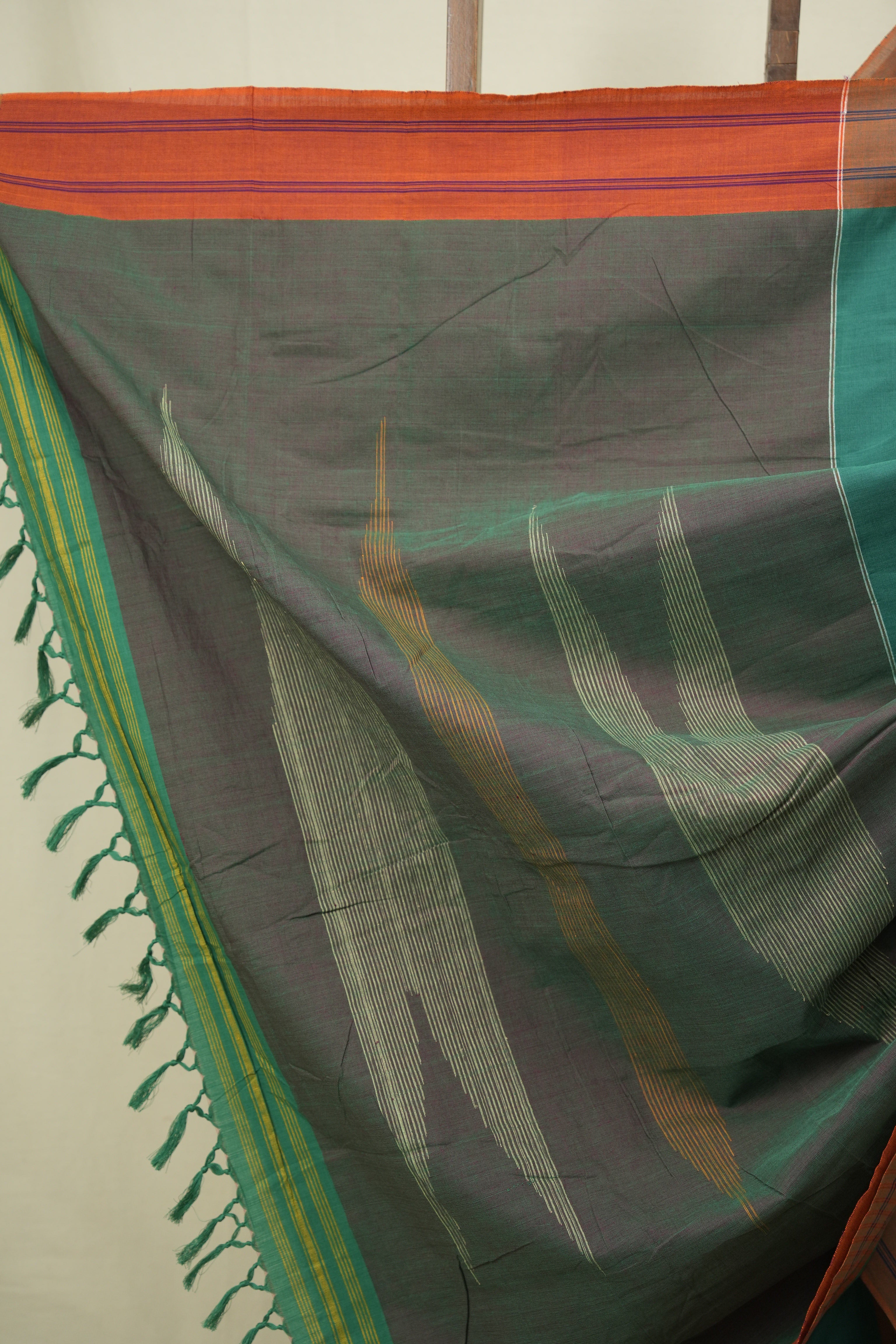 Green Cotton IIkal Saree - SRGCIS1083