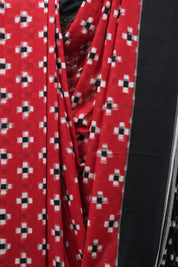 Red Pochampalli Cotton Ikat Saree - SRRPCIS437