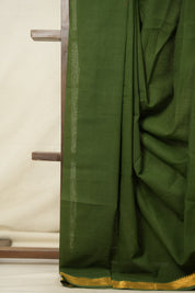Green Cotton Mangalgiri Saree - SRGCMS40