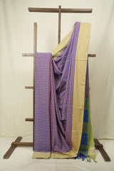 Dual Tone Purple Cotton IIkal Saree - SRDTPCIS1084