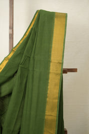 Green Cotton Mangalgiri Saree - SRGCMS40
