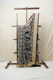 Black HBP Cotton Saree - SRBCS2687