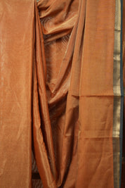 Dual Tone Orange Maheshwari Tissue Saree - SRDTOMTS697