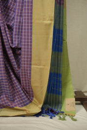 Dual Tone Purple Cotton IIkal Saree - SRDTPCIS1084