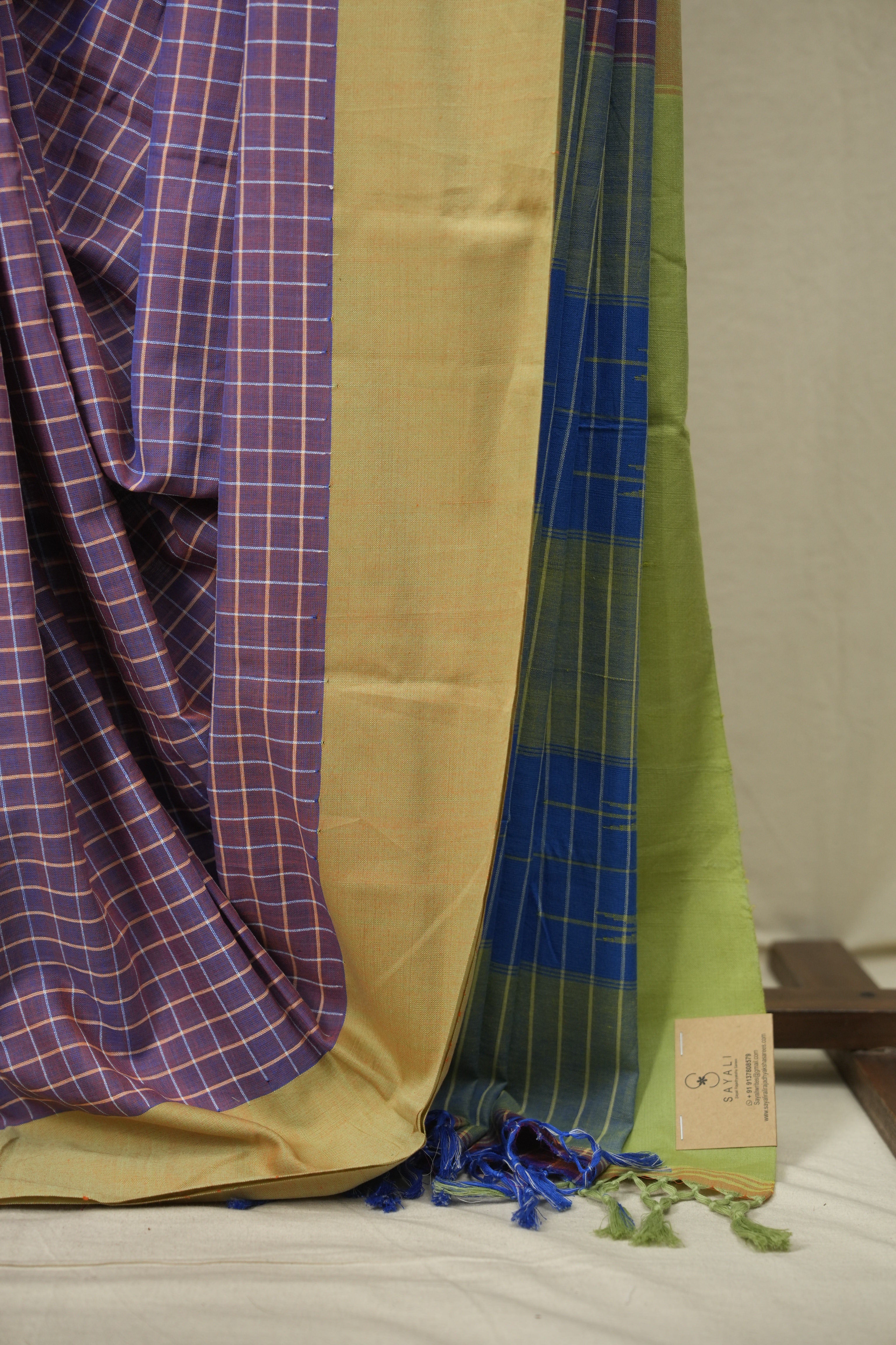 Dual Tone Purple Cotton IIkal Saree - SRDTPCIS1084