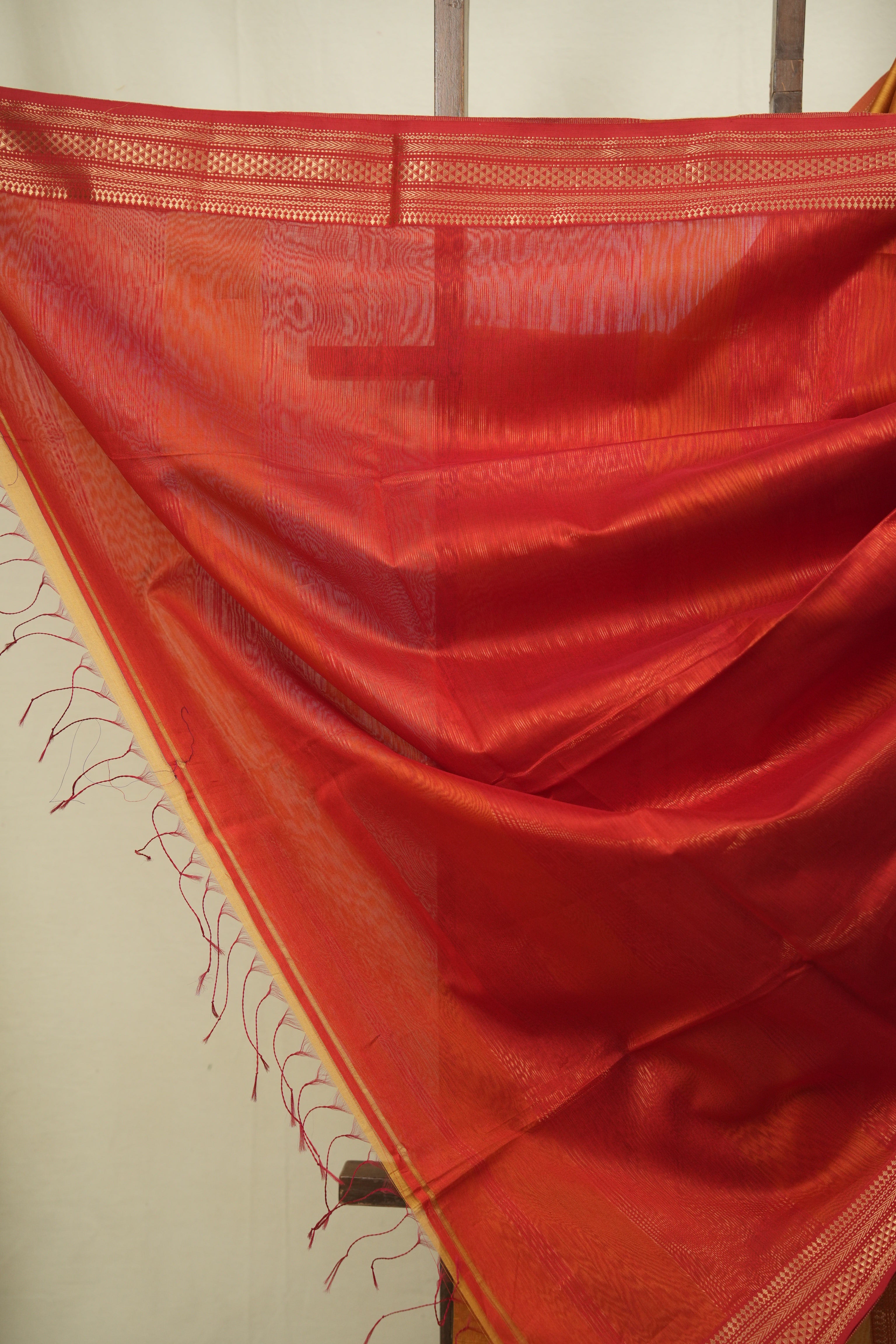 Yellow Maheshwari Saree- SRYMS1359