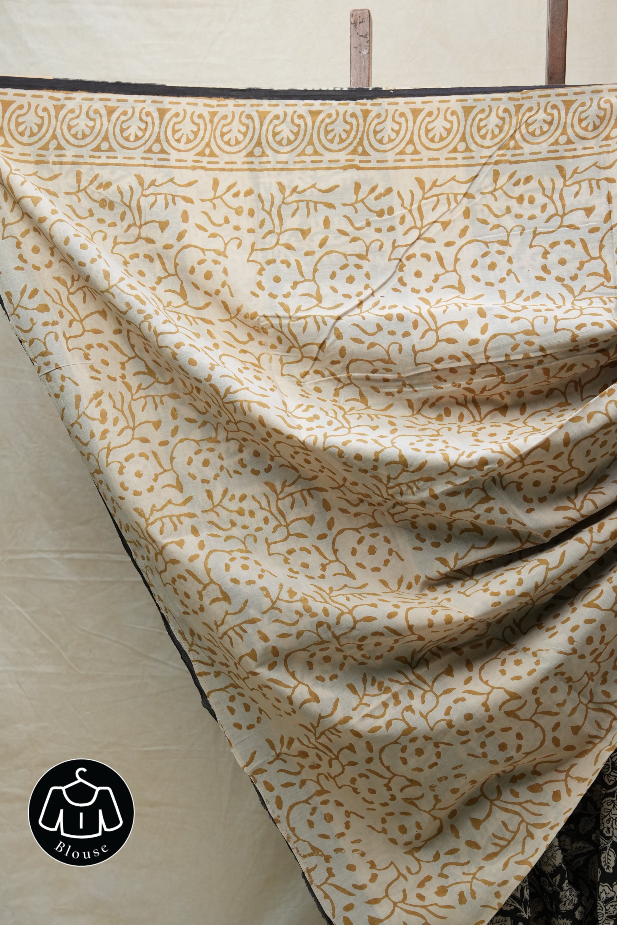 Black HBP Cotton Saree - SRBCS2687