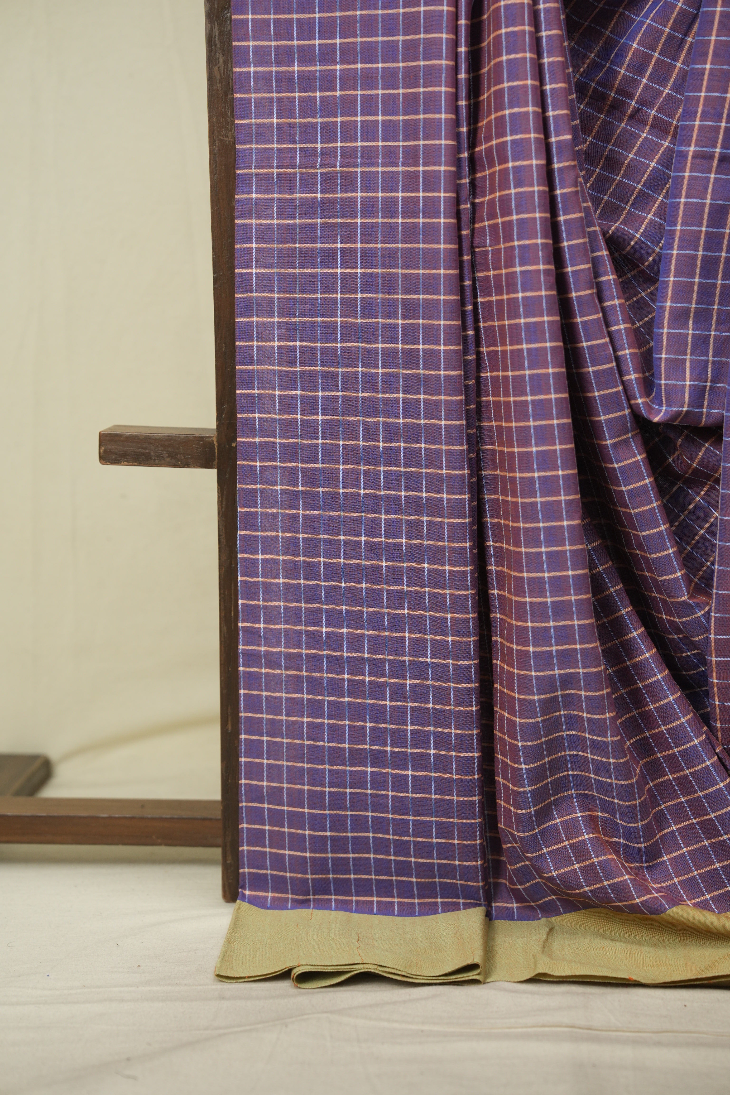 Dual Tone Purple Cotton IIkal Saree - SRDTPCIS1084