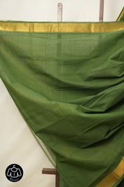 Green Cotton Mangalgiri Saree - SRGCMS40