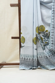 Tinted Blue HBP Cotton Saree - SRTBCS2683