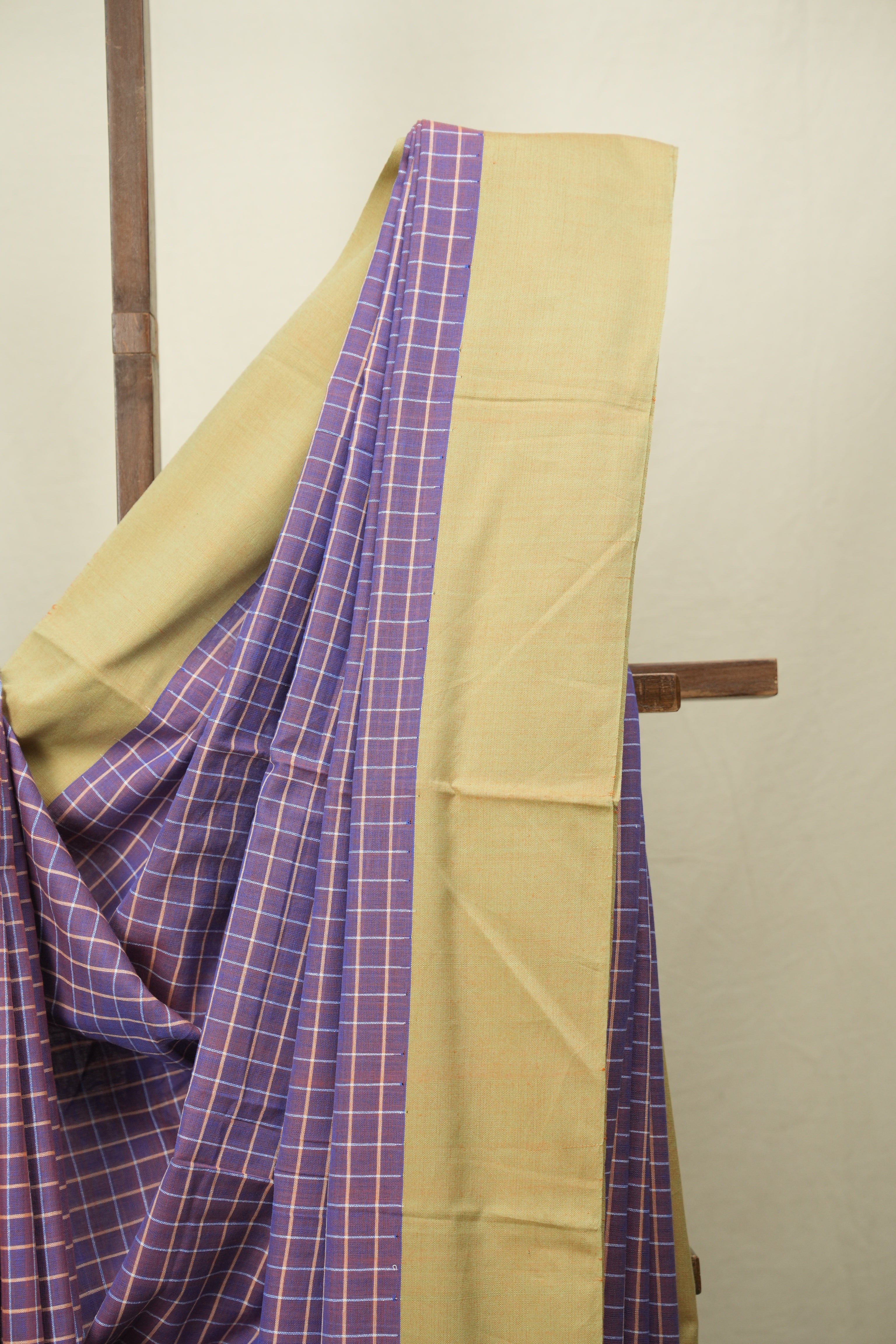 Dual Tone Purple Cotton IIkal Saree - SRDTPCIS1084