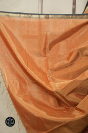 Dual Tone Orange Maheshwari Tissue Saree - SRDTOMTS697
