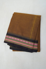 Mustard Brown Kanchi Cotton Saree - SRMBKCS858