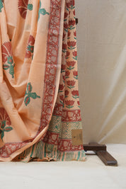 Orange HBP Cotton Saree - SROCS2685