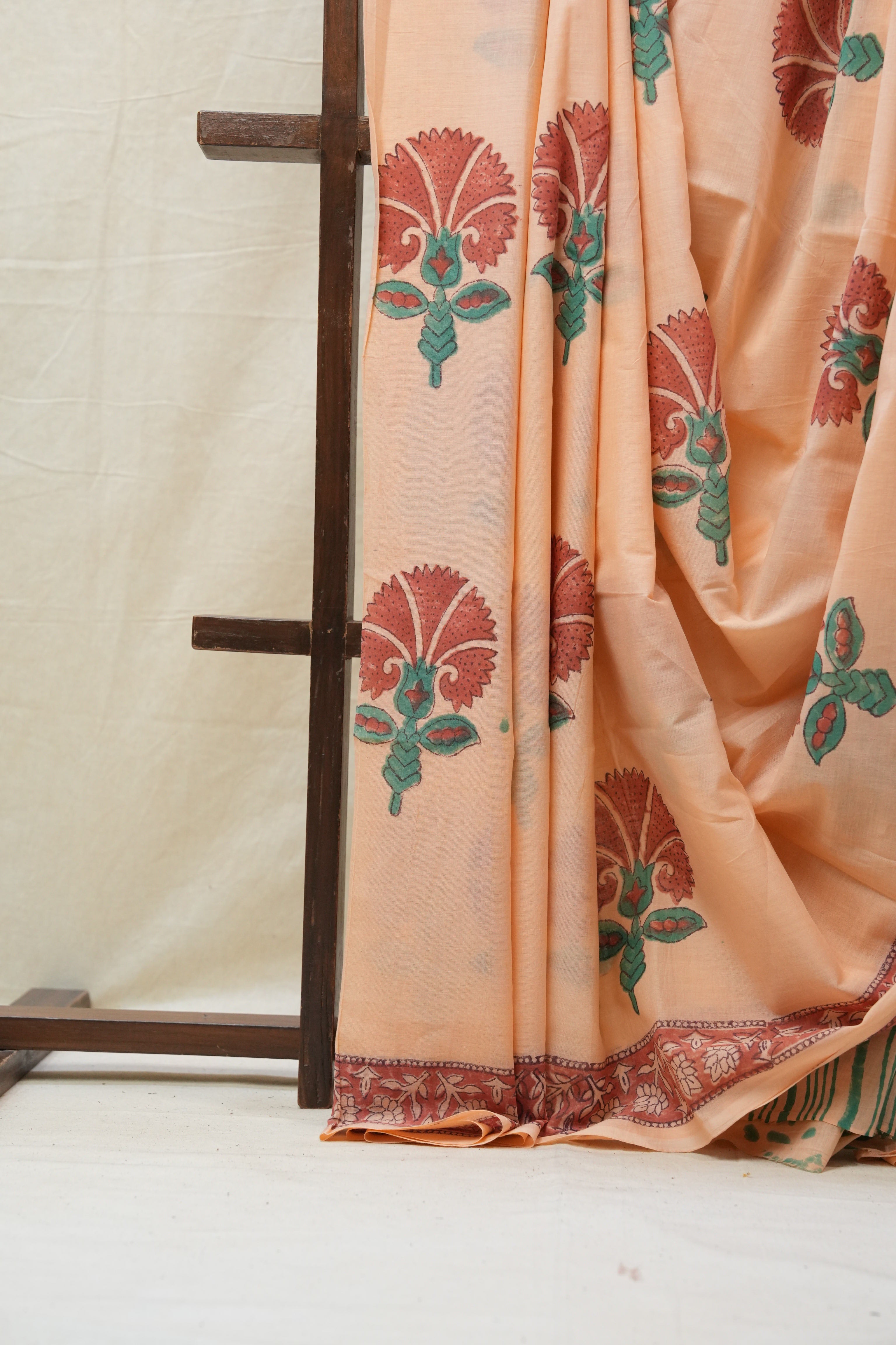 Orange HBP Cotton Saree - SROCS2685