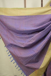 Dual Tone Purple Cotton IIkal Saree - SRDTPCIS1084