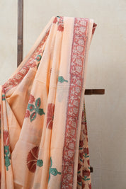 Orange HBP Cotton Saree - SROCS2685