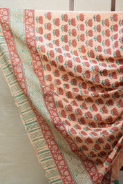 Orange HBP Cotton Saree - SROCS2685