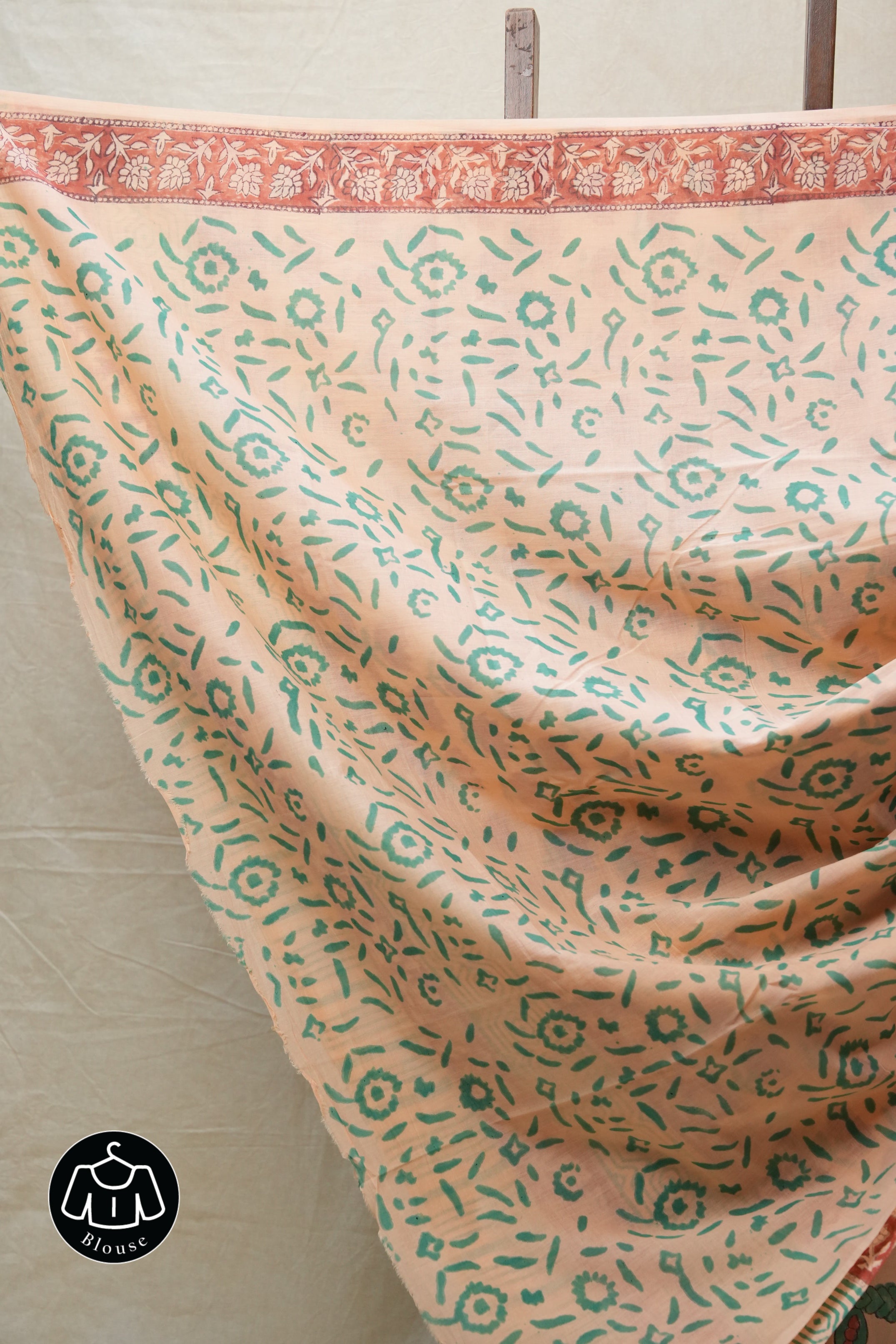 Orange HBP Cotton Saree - SROCS2685