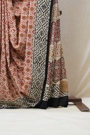 Off White HBP Cotton Saree - SROWCS2680