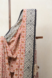 Off White HBP Cotton Saree - SROWCS2680