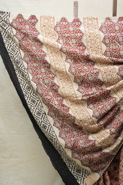 Off White HBP Cotton Saree - SROWCS2680