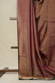 Dual Tone Pink Maheshwari Tissue Saree - SRDTPMTS696