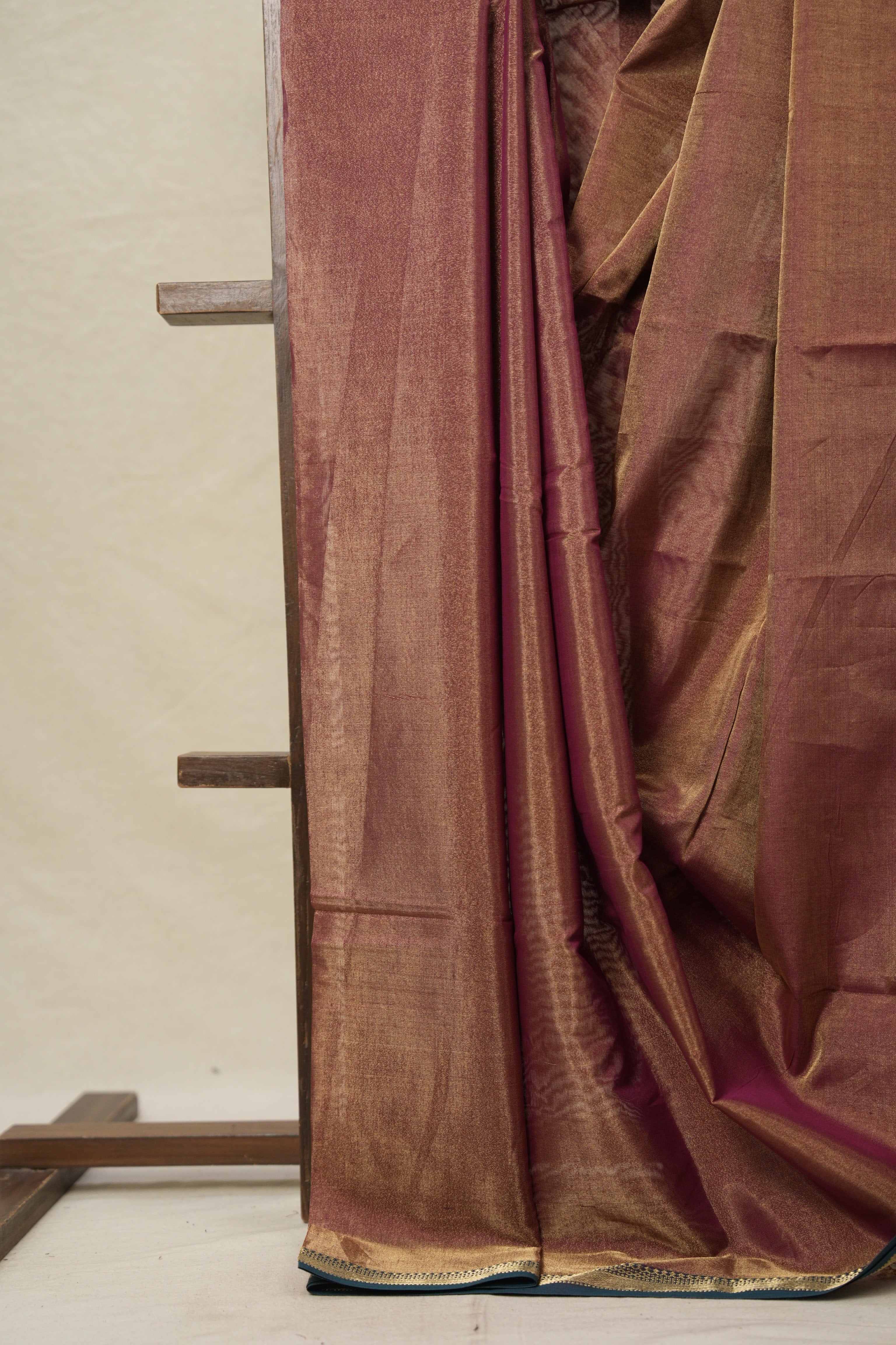 Dual Tone Pink Maheshwari Tissue Saree - SRDTPMTS696
