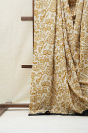 Cream HBP Cotton Saree - SRCCS2679