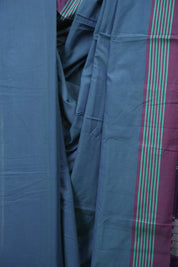 Teal Cotton IIkal Saree - SRTCIS1085