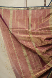 Dual Tone Pink Maheshwari Tissue Saree - SRDTPMTS696