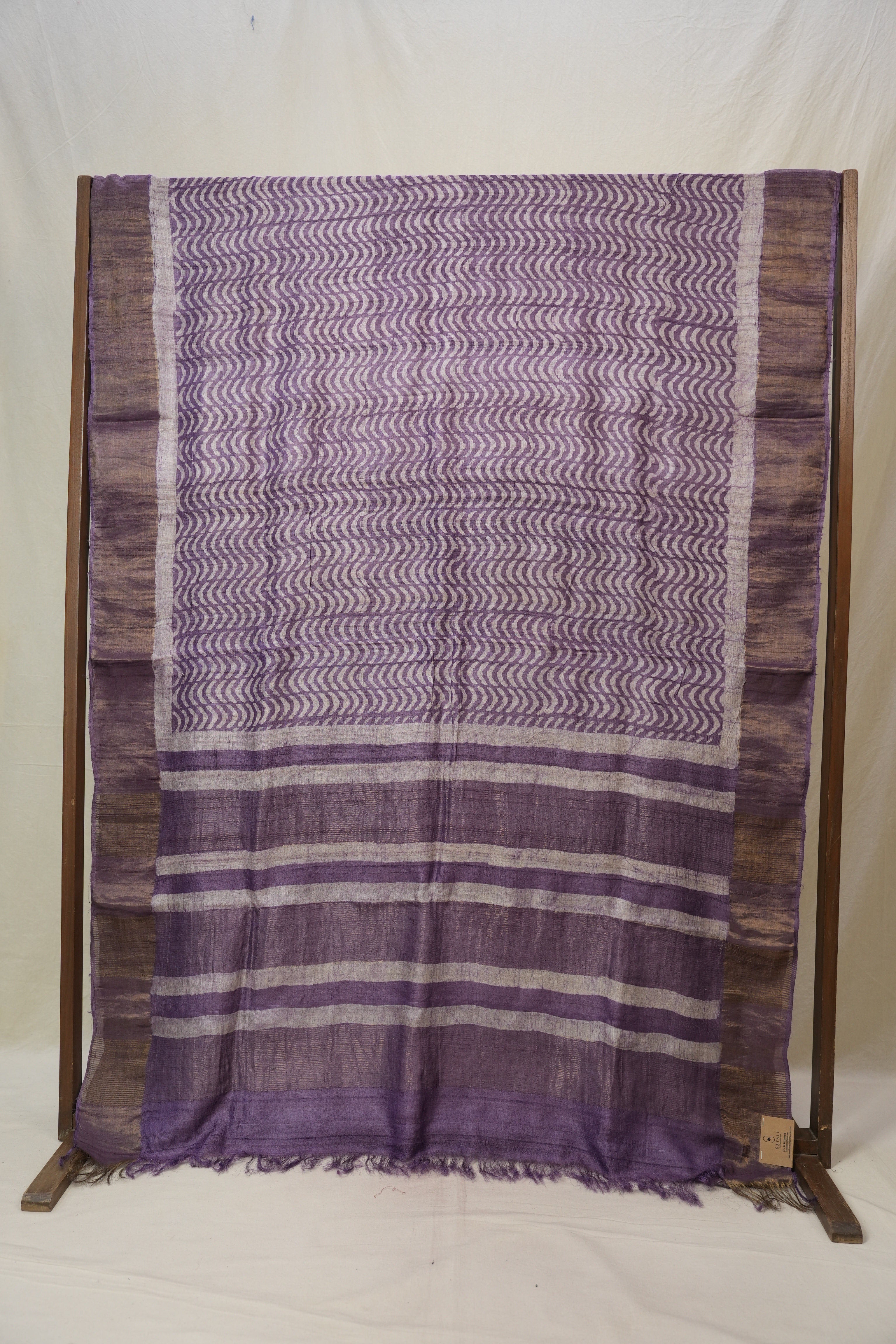 Purple HBP Tussar Silk Saree - SRPHTSS743