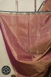 Dual Tone Pink Maheshwari Tissue Saree - SRDTPMTS696