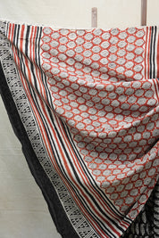 Black HBP Cotton Saree - SRBCS2542