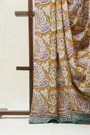 Yellow HBP Cotton Saree - SRYCS2538