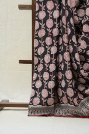 Black HBP Cotton Saree - SRBCS2539