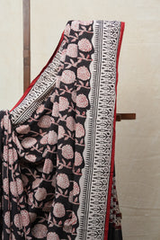 Black HBP Cotton Saree - SRBCS2539