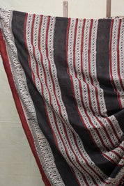 Black HBP Cotton Saree - SRBCS2539