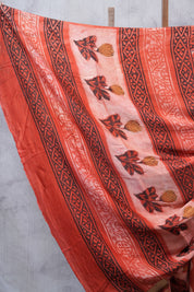 Peach HBP Modal Silk Saree - SRPMSS286