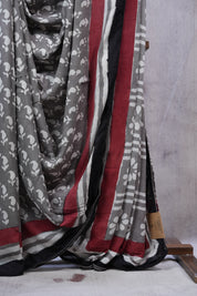 Grey HBP Modal Silk Saree - SRGMSS266