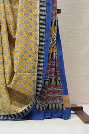 Yellow HBP Cotton Saree - SRYCS2667