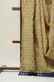 Yellow HBP Cotton Saree - SRYCS2667