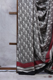 Grey HBP Modal Silk Saree - SRGMSS266